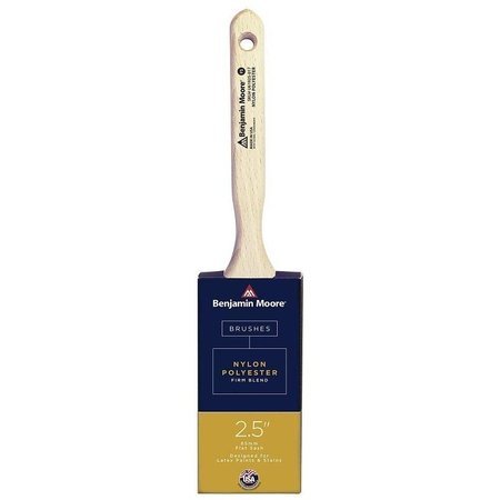 BENJAMIN MOORE Paint Brush, Firm Brush, 21516 in L Bristle, NylonPolyester Bristle, Flat Sash Handle U61925-017